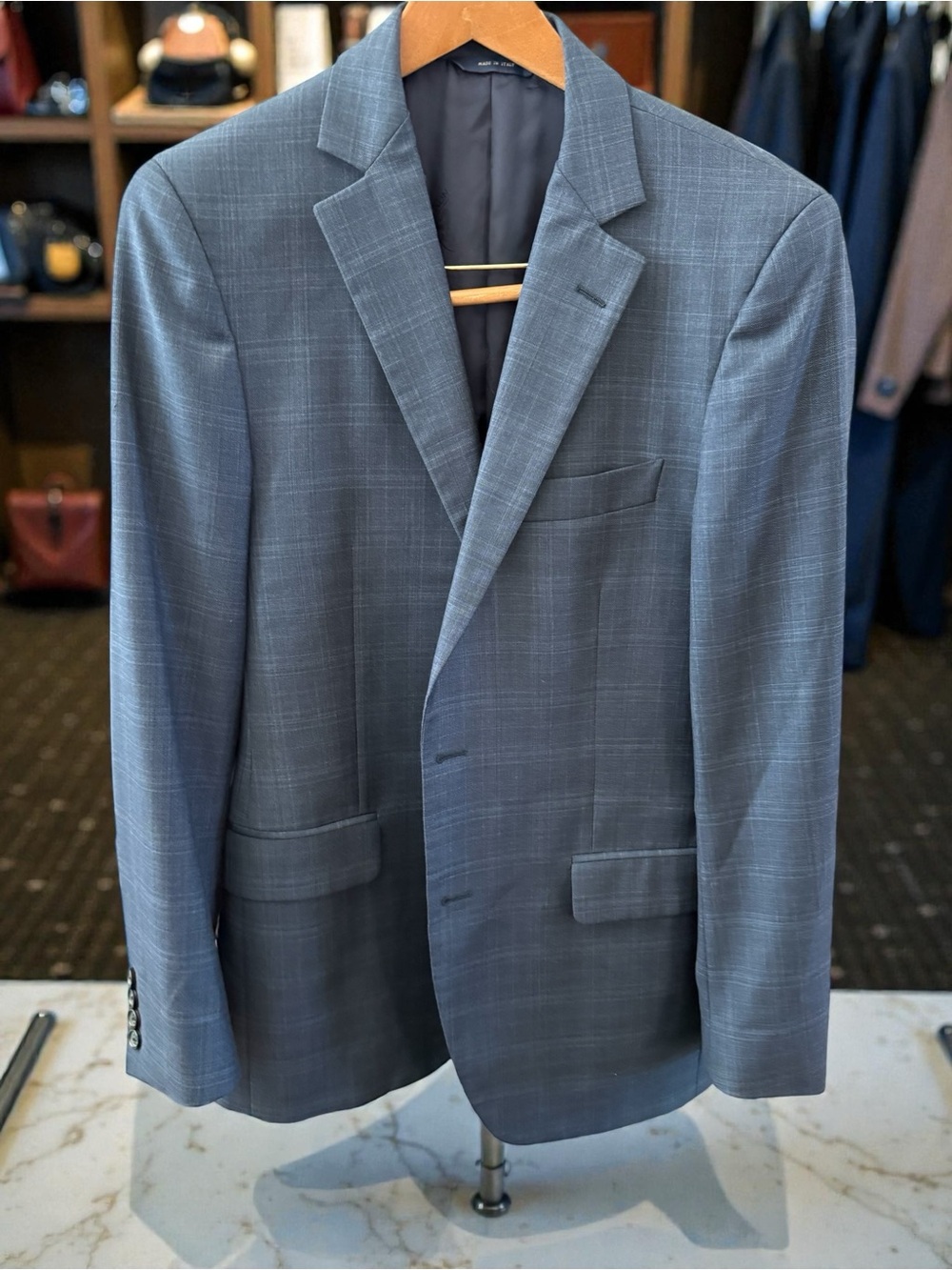Brooks Brothers Slate Blue Windowpane Sport Coat